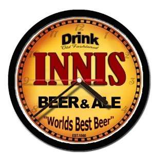 INNIS beer and ale cerveza wall clock