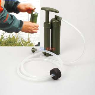 Portable Army Soldier Water Filter Purifier Pump For Hiking Camping 