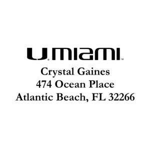  University of Miami Address Stamp