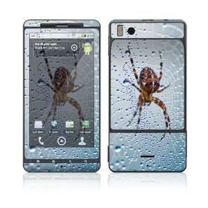 Dewy Spider Protector Skin Decal Sticker for Motorola Droid X Cell 