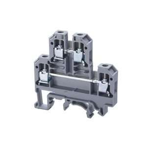 Altech Terminal Block, Double, 22 10 AWG, Gray  Industrial 