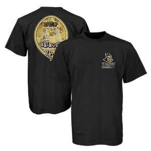  UCF Knights Black 2008 Football Schedule Graphic T shirt 