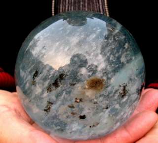 1555g Large crystal Cherry blue pretty sphere BALL  