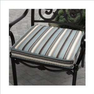   Chair Cushion   Light Blue,Brown,Yellow Stripe Patio, Lawn & Garden