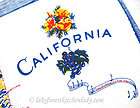 new vintage style state map california flour sack towel free