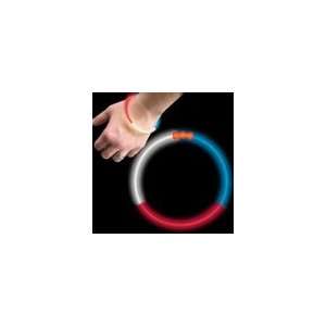  9 Red, White and Blue Glow Bracelets, Premium Quality 