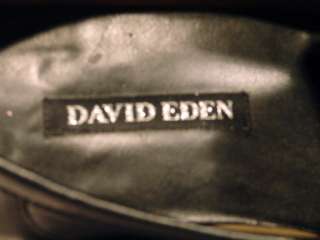 David Eden Black Crocodile Loafer Shoes 9  
