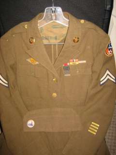 World War 2 13th AAF Ike uniform and cap  