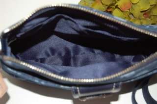 New COACH Poppy Denim Blue Crossbody Swingpack Bag 46905 & Wristlet 