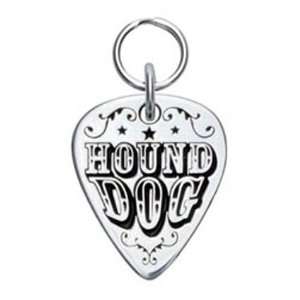  Hound Dog Sterling Silver Guitar Pick ID Tag