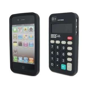 com iphone 4 calculator 3D black silicone case cover ~Ship from USA 