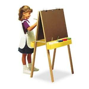  Pacon  Double Sided Easel, 24 High, Pressboard, Natural Wood 