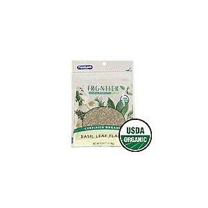 Basil Leaf Flakes Organic Pouch   0.39 oz Pouch,(Frontier)
