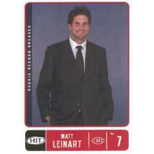 2007 Sage HIT ML Matt Leinart ( Arizona QB ) NFL Rookie Trading Card 