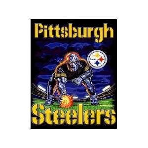   Pittsburgh Steelers 3 Point Stance Afghan Blanket