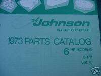 1973 6 HP JOHNSON OUTBOARD PARTS PART CATALOG  
