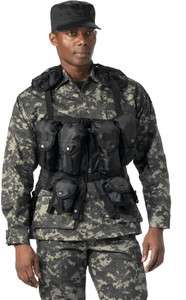 Military Combat Black Gear Tactical Assault Magazine Vest  