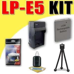 LP E5 Lithium Ion Replacement Battery/Charger for Canon EOS Rebel T1i 
