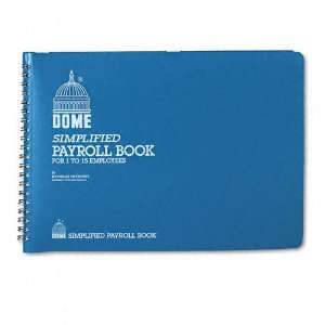  Dome® Simplified Payroll Record, Light Blue Vinyl Cover 