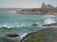   Listed C. Buck Original Framed Oil Painting California Coast Seascape