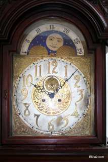 Antique Mahogany Grandfather Clock Oscar Onken label  