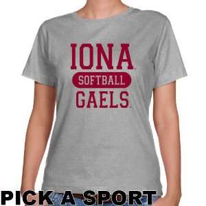 Iona College Gaels Ladies Ash Custom Sport Classic Fit T shirt 