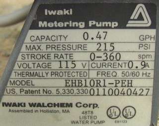 Real COOL Iwaki Metering Pump Variable Stroke  