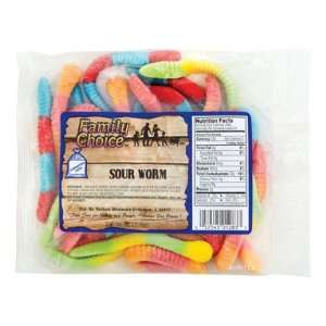 RUCKERS WHOLESALE & SERVICE 1283 Sour Worm Candy   6.5 Oz (Pack of 12 