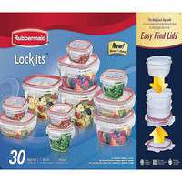 Rubbermaid Lock its Food Storage Set  30 piece  Easy Find Lids 