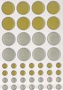 Sticko Tiles Play Silver Gold Circles Mosaic Stickers  
