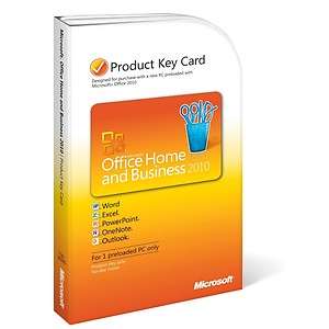 Microsoft Office Home & Business 2010 Product Key Card Mfg # T5D 00295 
