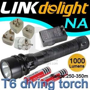 New 200m Underwater/Diving Led Flashlight Torch Set Kit  