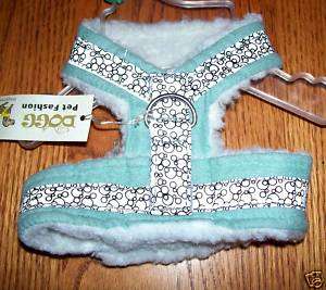 Doggles Walking Harness Teal Padded Teacup Dog  