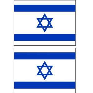  2 Israel Israeli Flag Stickers Decal Bumper Window Laptop Phone 