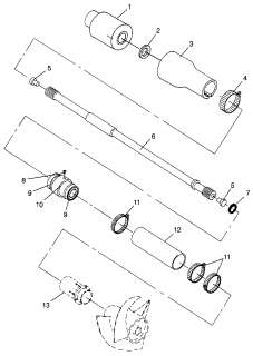 Polaris DriveShaft 6230066 5131204 SL SLT Pro 785  