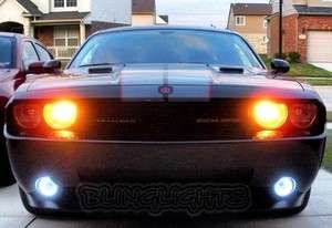   Dodge Challenger Blue Halo Xenon Fog Lamps Driving Lights Kit  