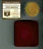Limited Edition Highland Mint Greg Maddux Bronze Coin  