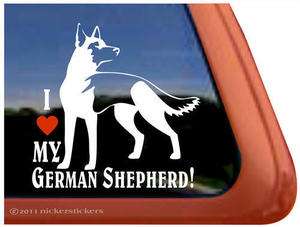 LOVE MY GERMAN SHEPHERD ~ High Quality Dog Window Decal Sticker 