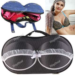 Black Portable Traveling Bra Bag Underwear Storage for Women Lady HLI 