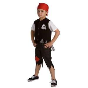  Black Pirate Dress Up Costume for Boys sizes 2 6 Machine 