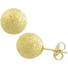  10k Yellow Gold Multi colored Crystal Ball Stud Earrings