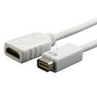 eForCity Mini DVI to HDMI Male / Female Cable Adapter, 5 inch White