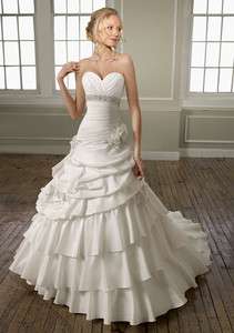 Custom New white/ivory Wedding dress Gown Size 2 4 6 8 10 12 14 16 18 