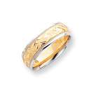   14k Two tone Gold 6mm Design Etched Size 12 Wedding Band Ring Size 12