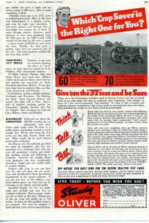 1941 Oliver 60 & 70 Farm Tractor Ad  