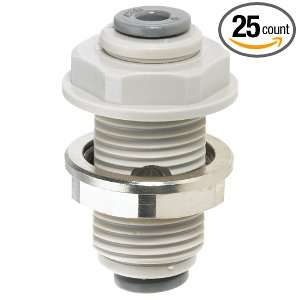 Celcon Acetal Copolymer Push to Connect Tubing Connector   Bulkhead 