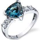 Oravo Solitaire Style 2.00 Carats London Blue Topaz CZ Ring in 