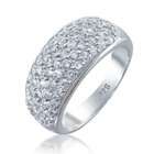 Bling Jewelry .925 Sterling Silver CZ Pave Ring   Size 9