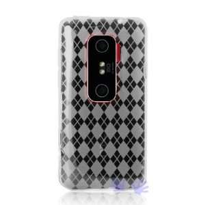 HTC EVO 3D High Gloss TPU Case with Inner Check Design   Clear Check 