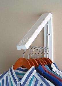 INSTAHANGER HANGER WALL MOUNT COLLAPSIBLE WHITE PLASTIC CLOSET SPACE 